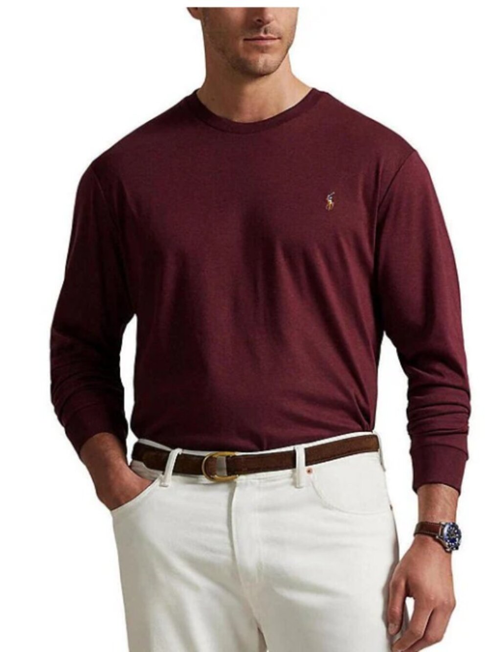 Polo Ralph Lauren Big & Tall Soft Cotton Long Sleeve T-Shirt